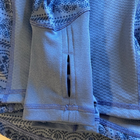 CALIA by Carrie Underwood Blue Floral Graphic Zip Athleisure Jacket 5021 - Picture 9 of 9